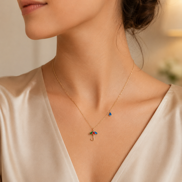 Whimsical Umbrella Pendant Chain