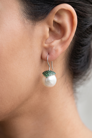 Pearl Orb Drop Earrings