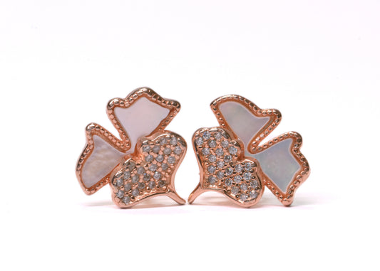 Three Petal Stud Earrings