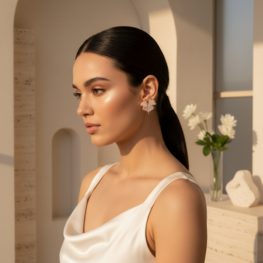 Three Petal Stud Earrings