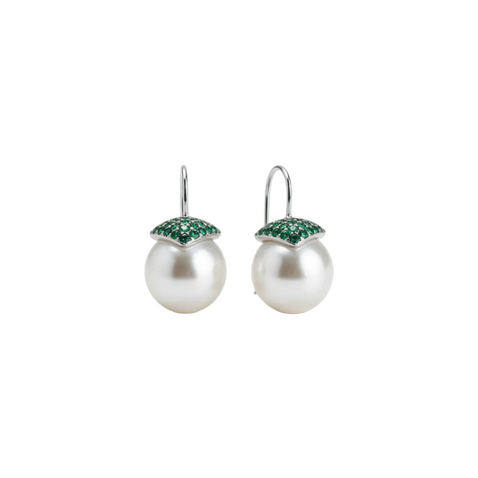 Pearl Orb Drop Earrings