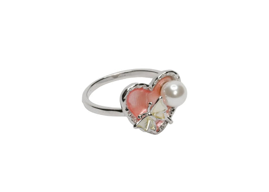 Mariposa Heart Pearl Ring