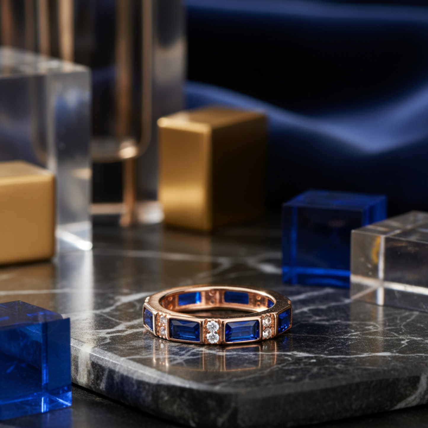 Royal Sapphire Stackable Band