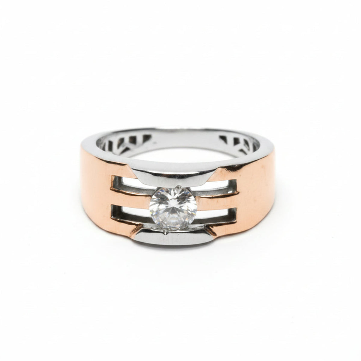 The Dual-Tone Channel Solitaire Ring