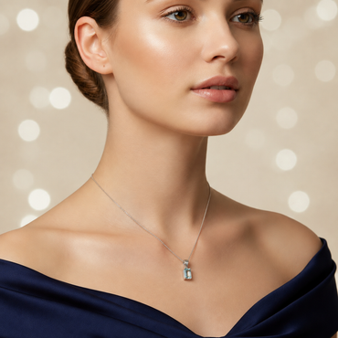 The Sky Blue Solitaire Pendant