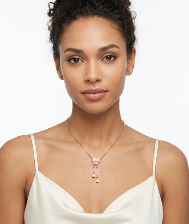 The Crystal Bloom Lariat Pendant