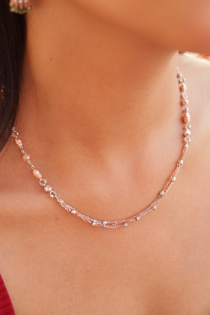 Celestial Layers Silver Necklace