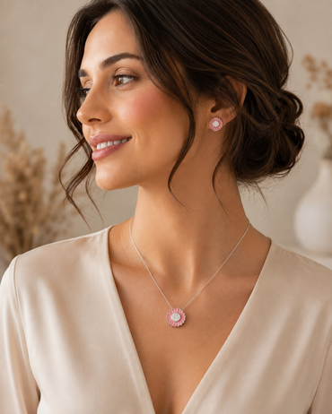 The Desert Rose Pendant & Earring Set
