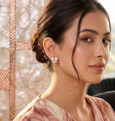 Three Petal Stud Earrings
