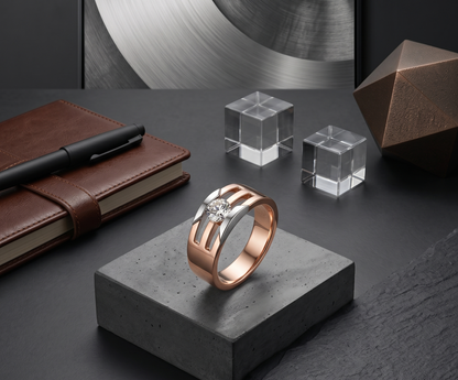 The Dual-Tone Channel Solitaire Ring