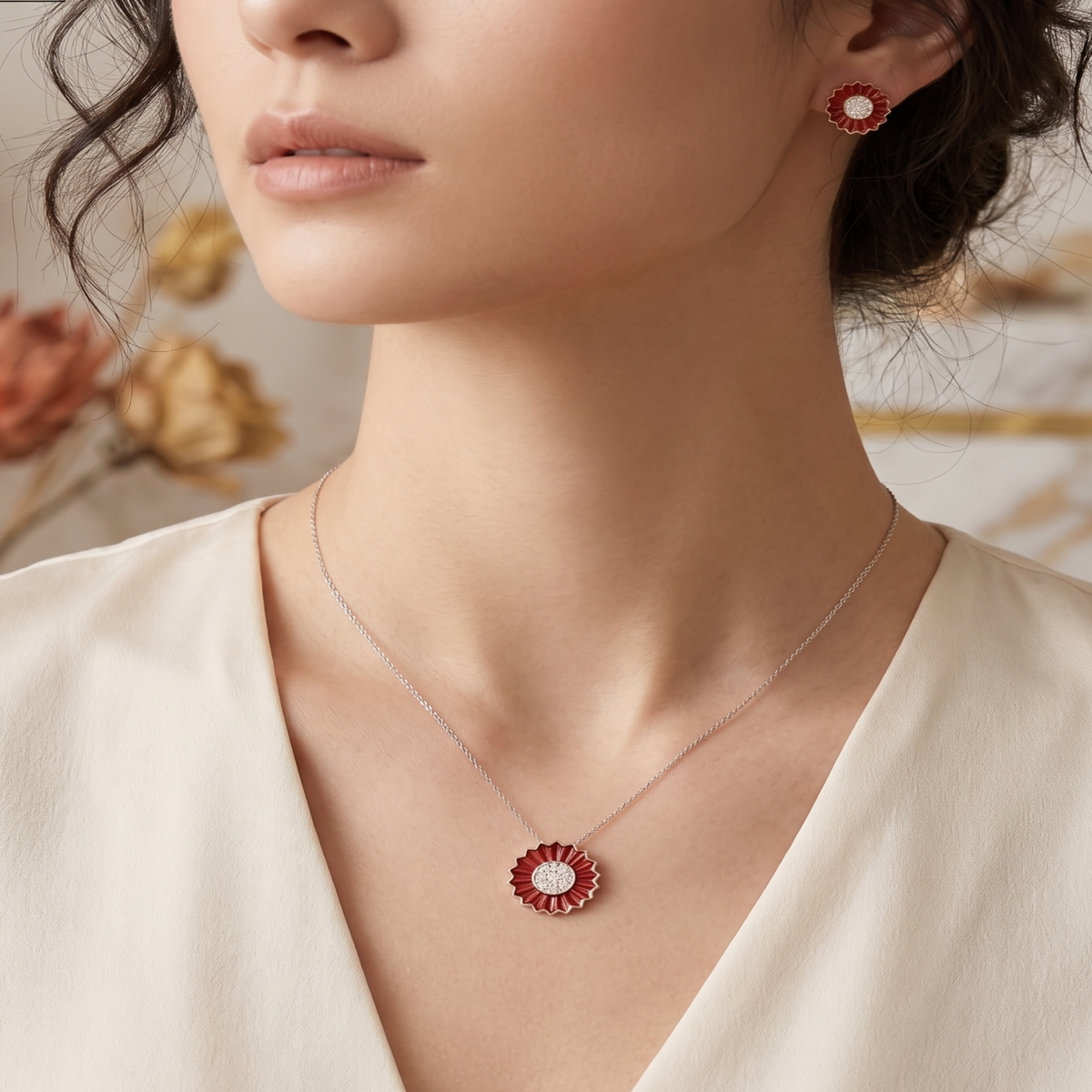 Desert Rose Pendant Set
