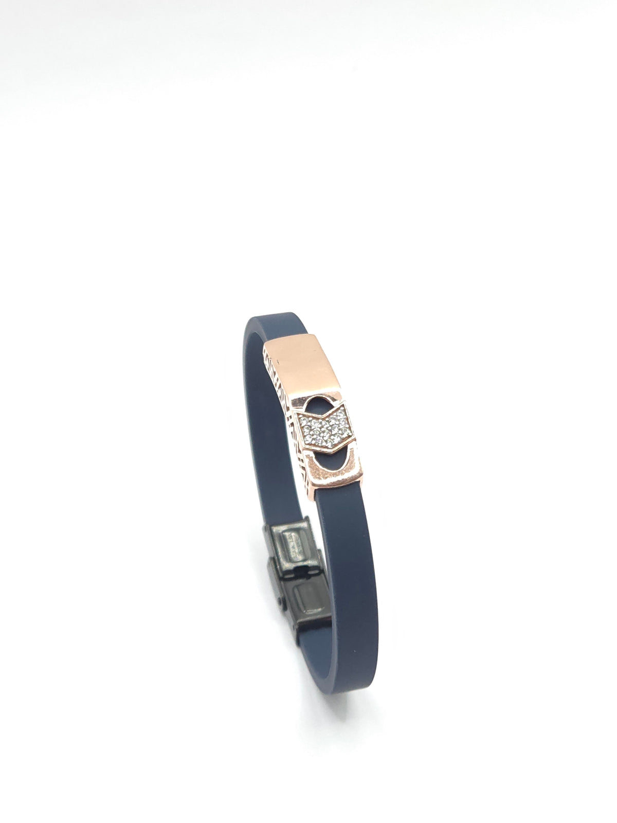 Men's Belt Buckle Silicone & Silver Bracelet