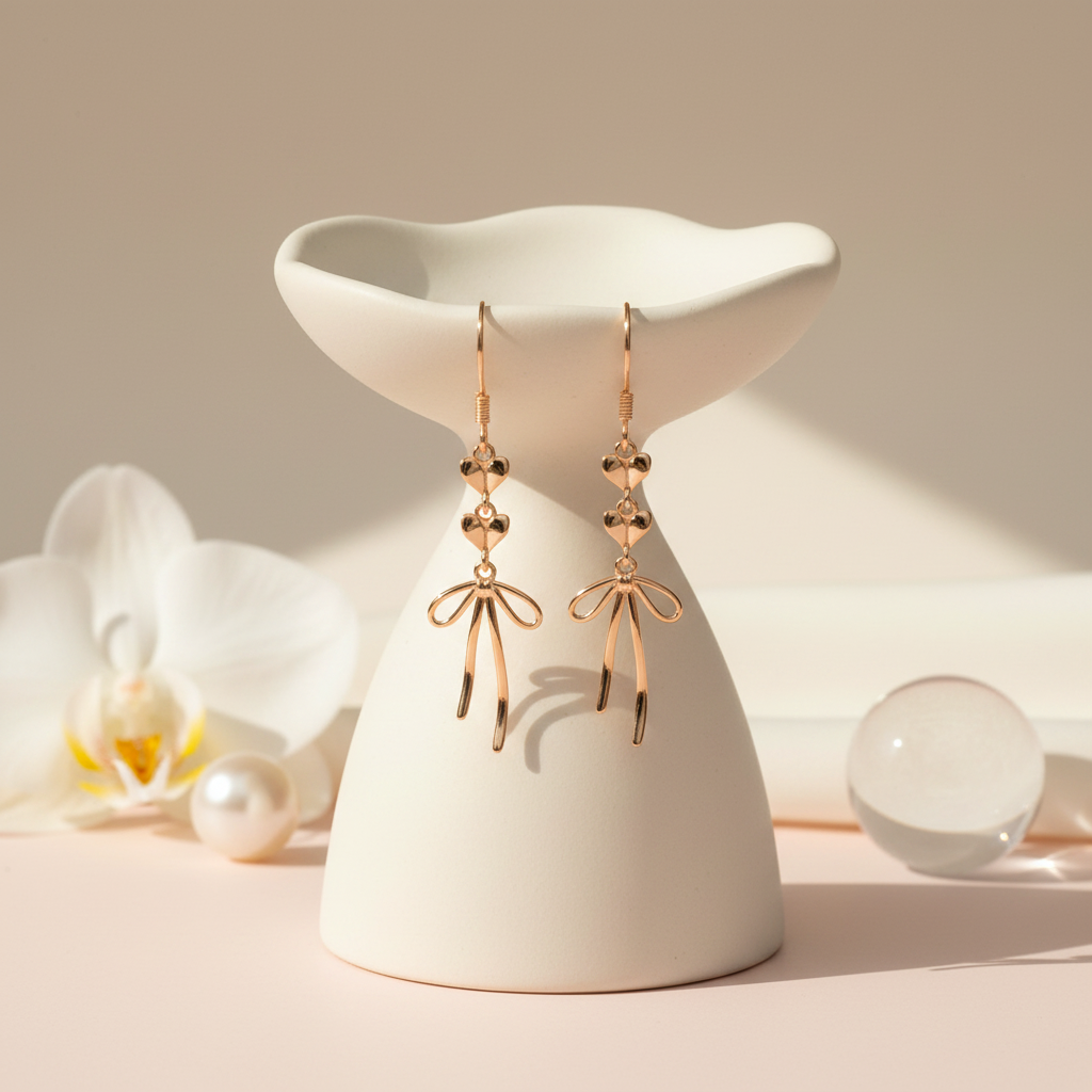 The Hanging Bow Earrings