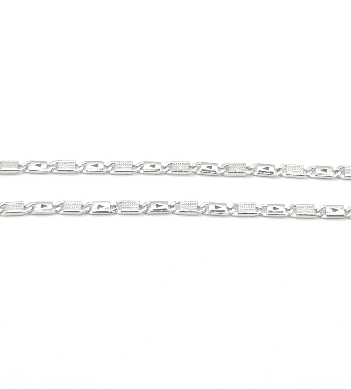 Men's Textured Bar Link Chain