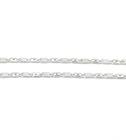 Men's Textured Bar Link Chain
