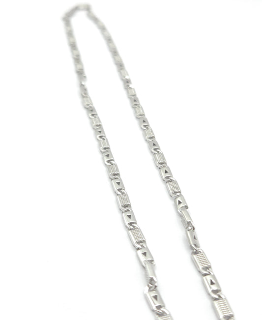 Men's Textured Bar Link Chain