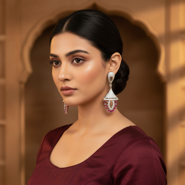 Ruby Bell Jhumki Earrings