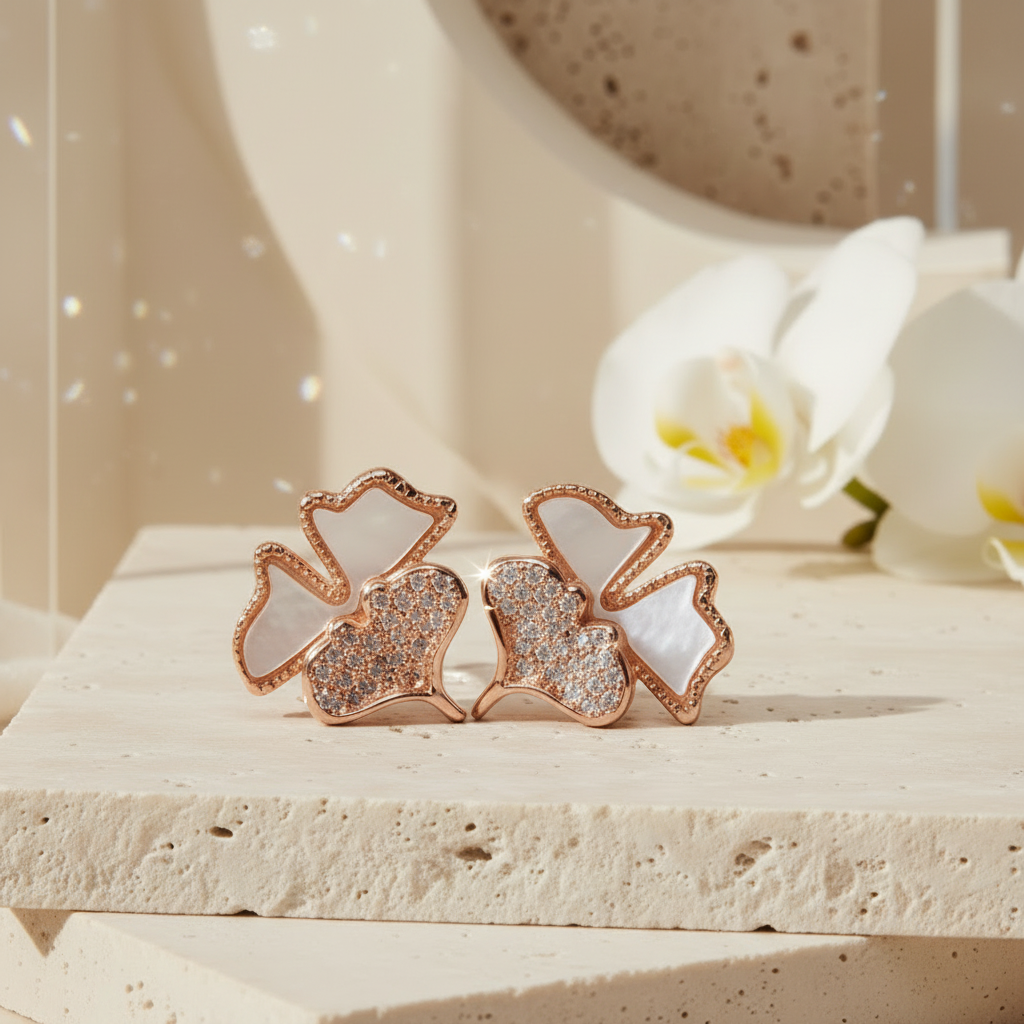 Three Petal Stud Earrings