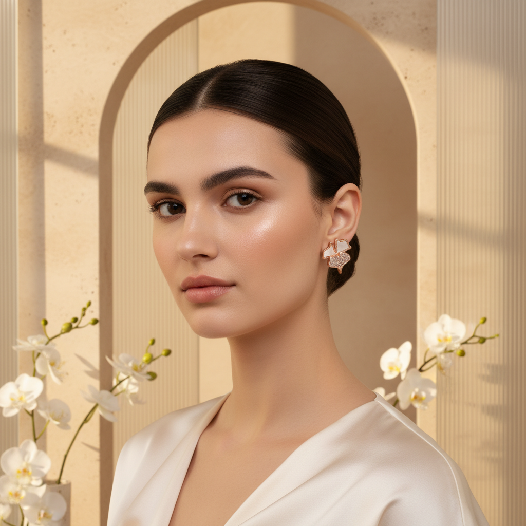 Three Petal Stud Earrings
