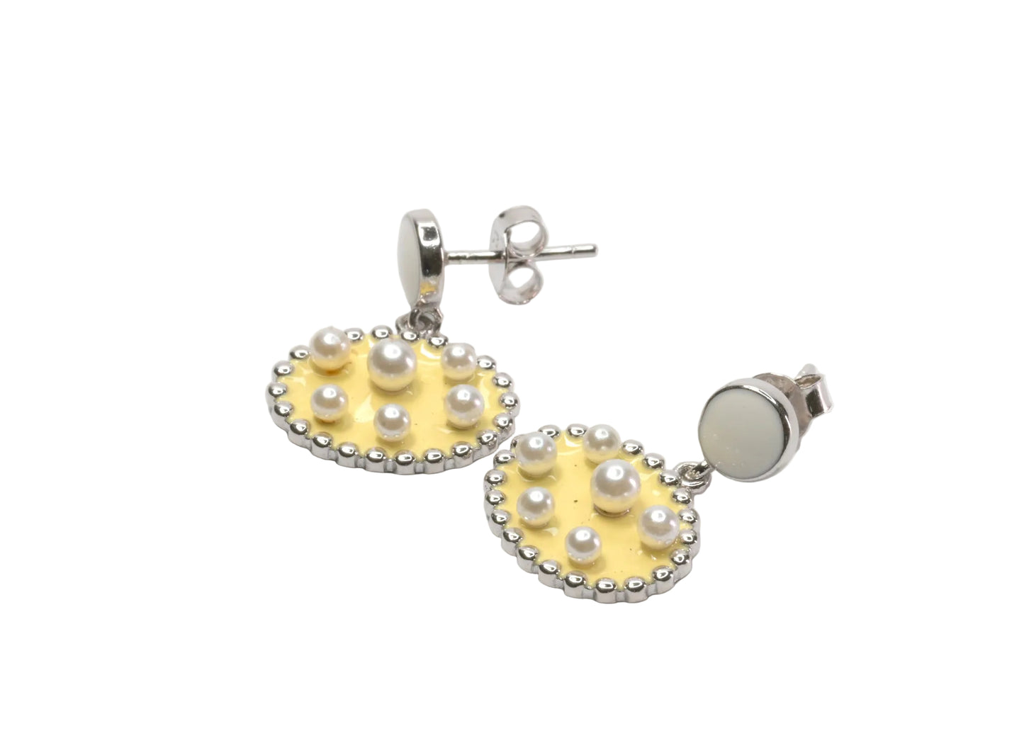 Orbit Drop Pearl Earrings