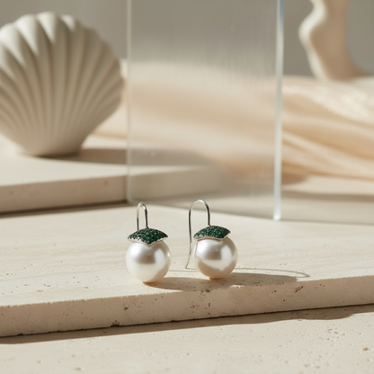 Pearl Orb Drop Earrings