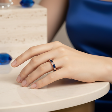 Royal Sapphire Stackable Band