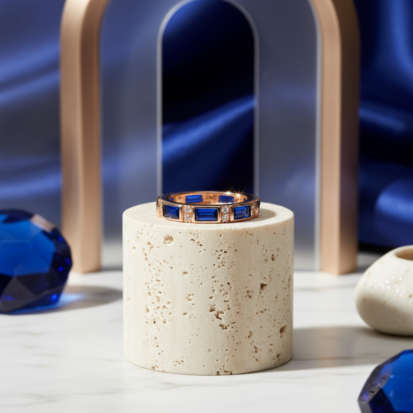 Royal Sapphire Stackable Band