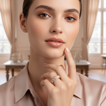 Rosé Braid Ring