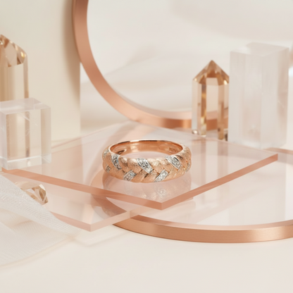 Rosé Braid Ring