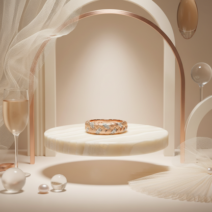 Rosé Braid Ring