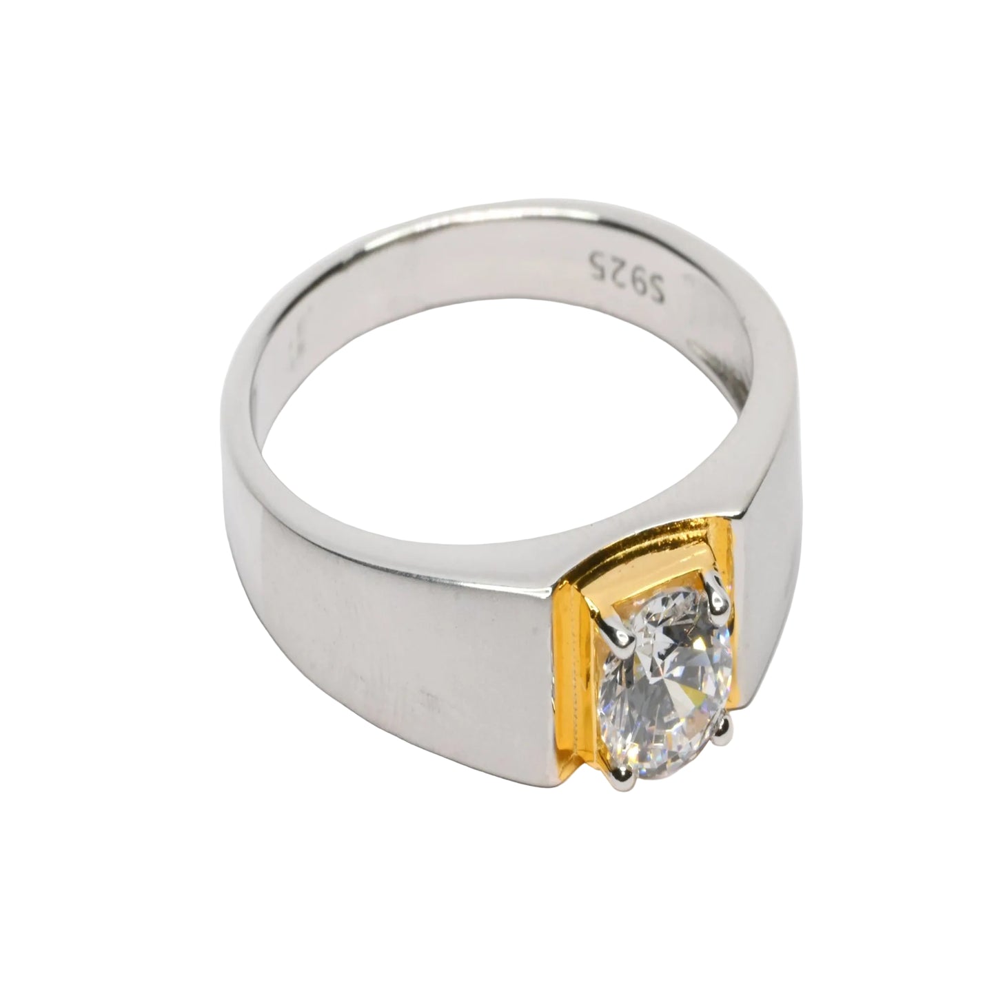 Regal Solitaire Silver Ring