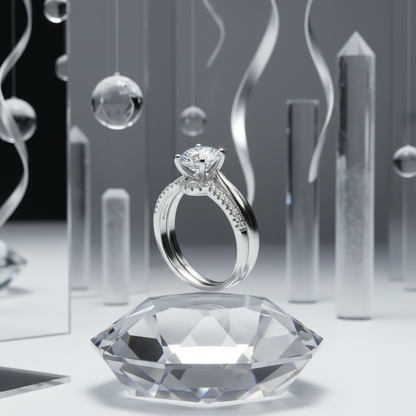 The Wrapped Solitaire Stackable Ring Set