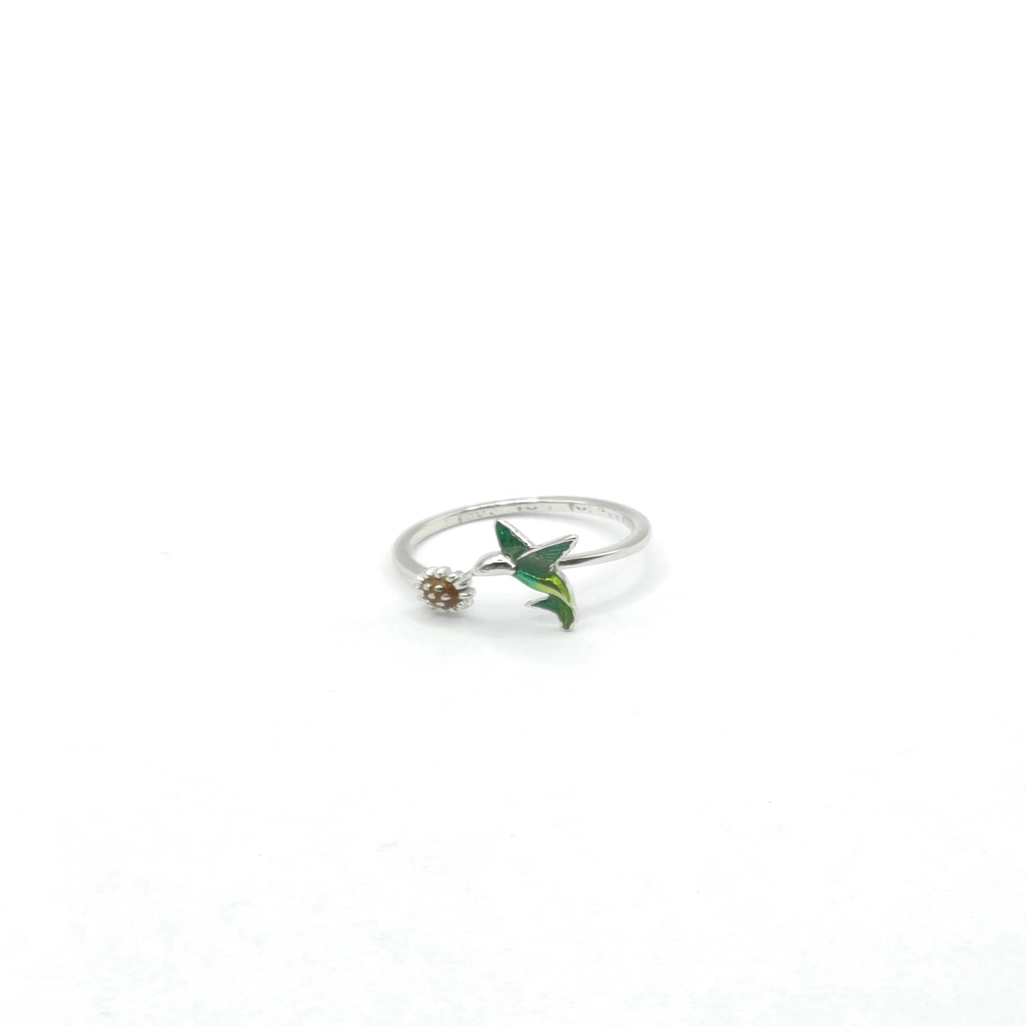 The Nectar Sip Hummingbird Ring