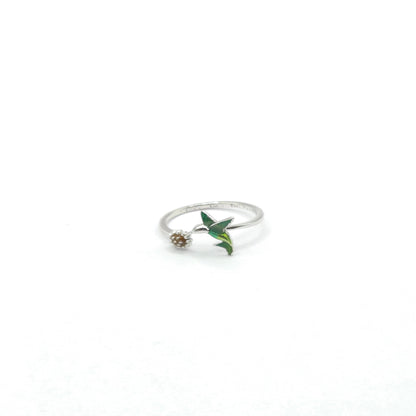 The Nectar Sip Hummingbird Ring