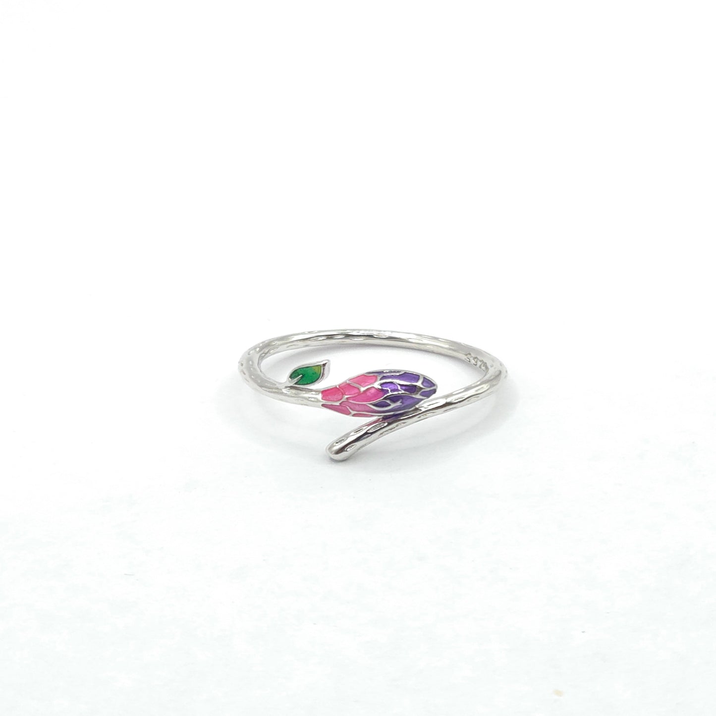 The Violet Bloom Branch Ring