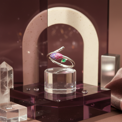 The Violet Bloom Branch Ring