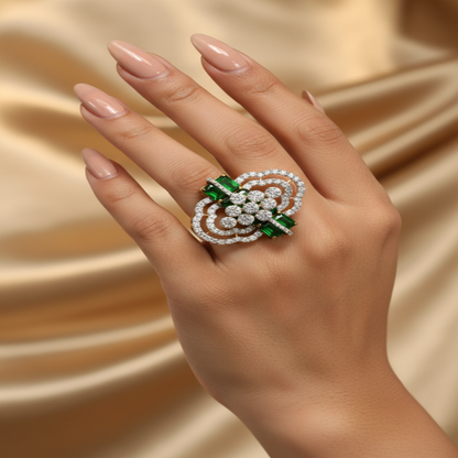 The Emerald Empress Statement Ring
