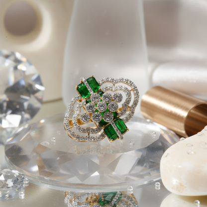 The Emerald Empress Statement Ring