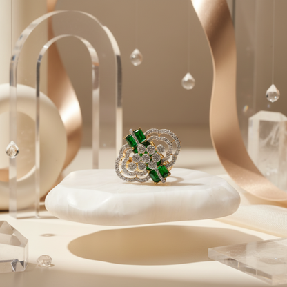 The Emerald Empress Statement Ring