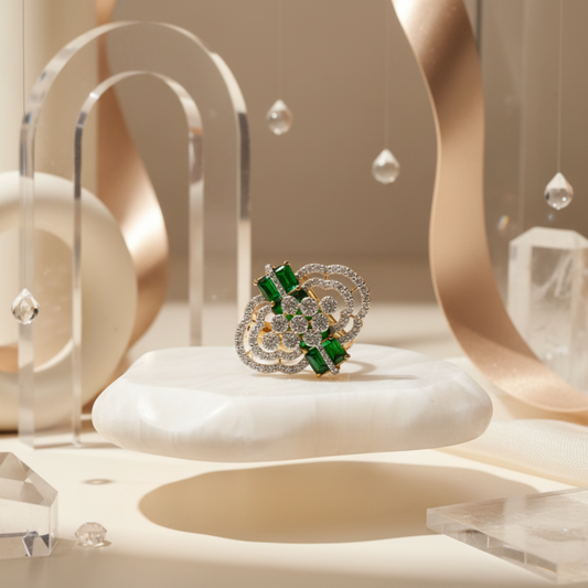 The Emerald Empress Statement Ring