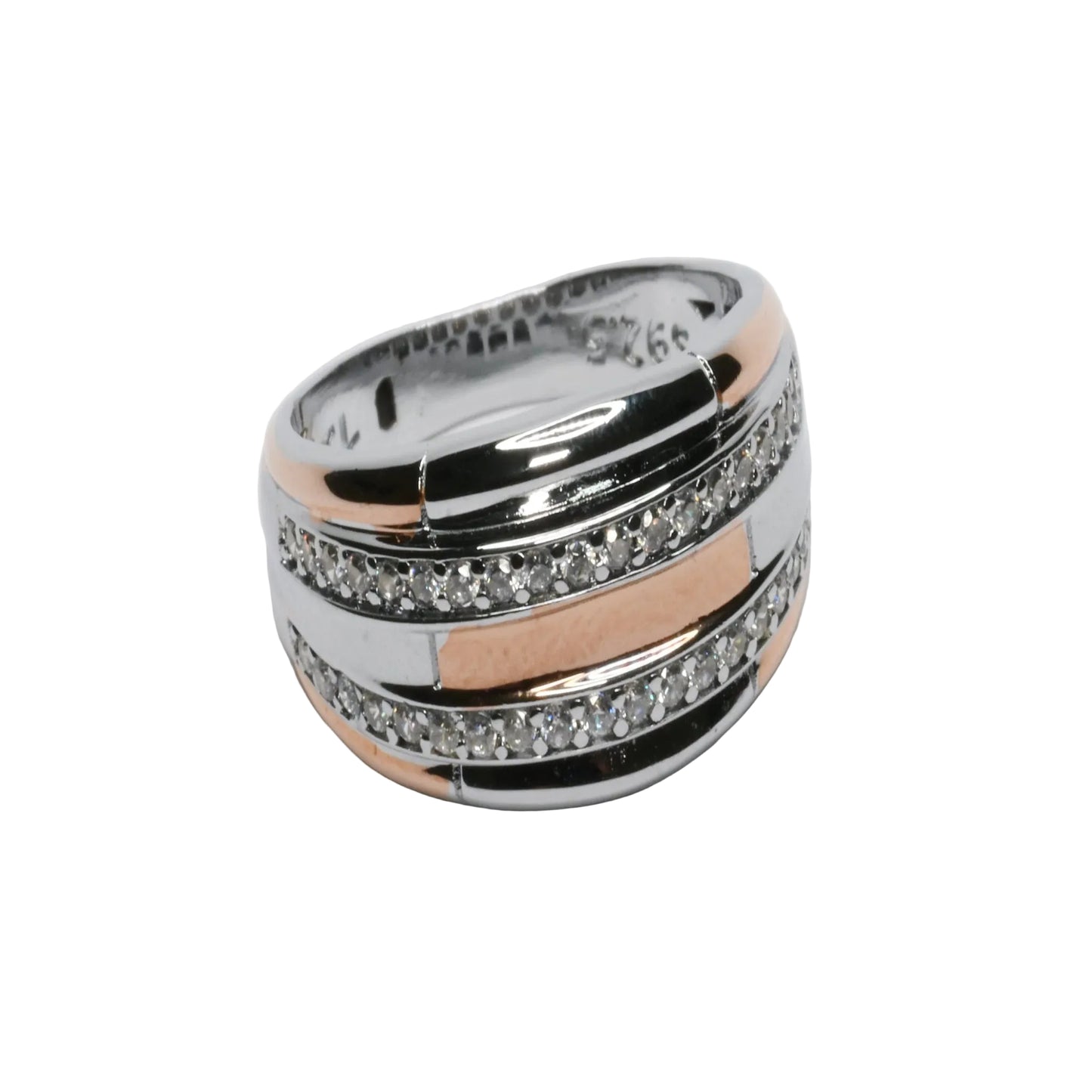 The Two-Tone Pavé Band Ring