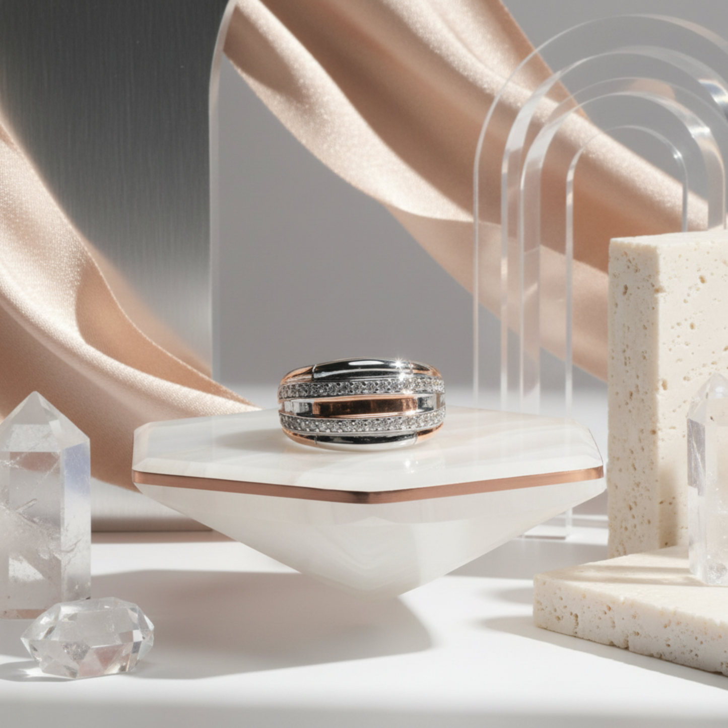 The Two-Tone Pavé Band Ring