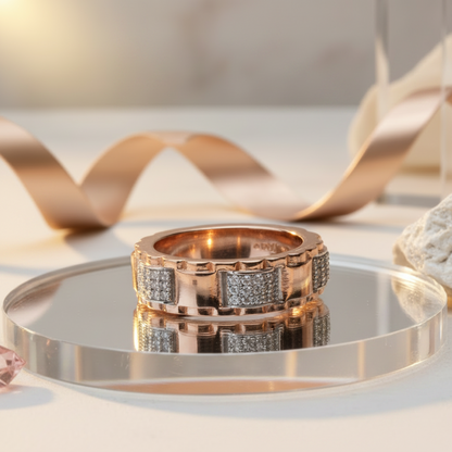 The Alterna Gold Pavé Band Ring