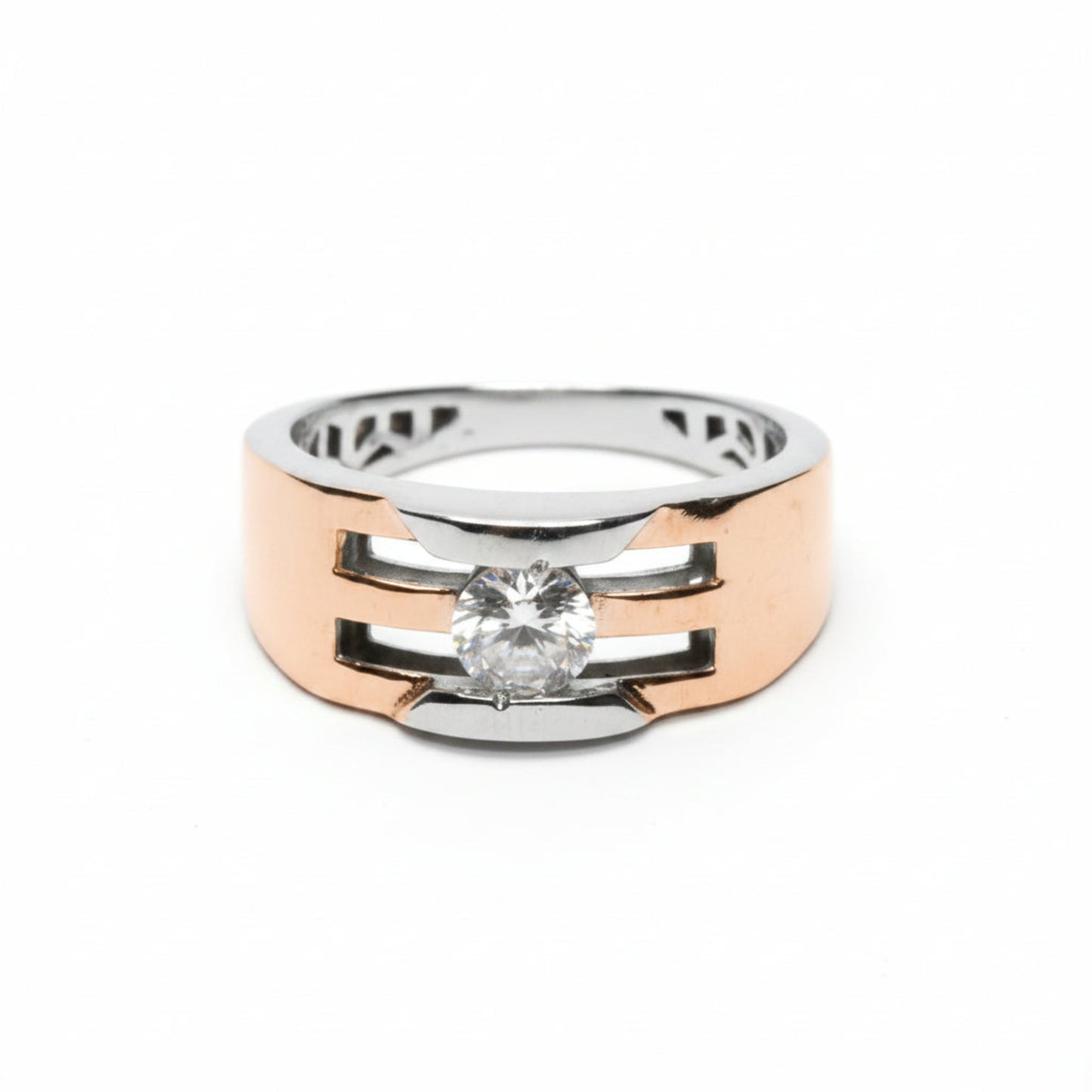 The Dual-Tone Channel Solitaire Ring