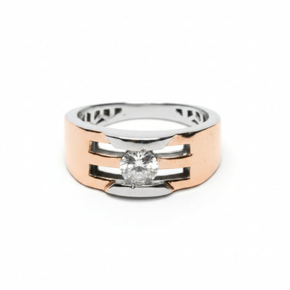 The Dual-Tone Channel Solitaire Ring