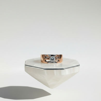 The Dual-Tone Channel Solitaire Ring