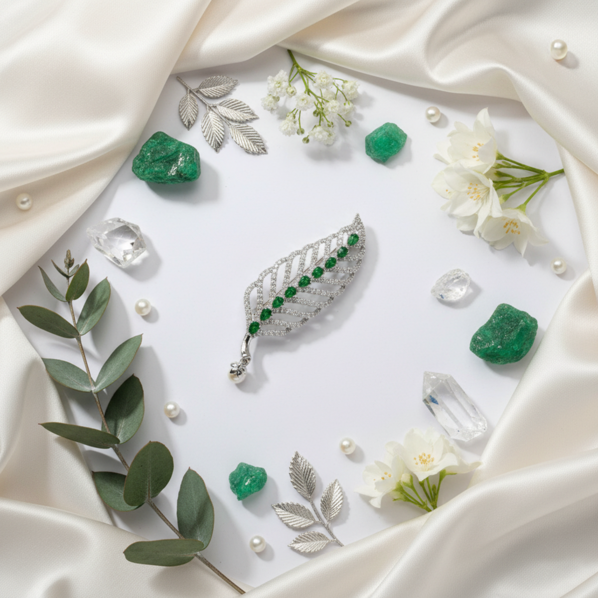 The Pearl Leaf Brooch