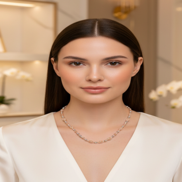 The Rose Diamond-Cut Matar Mala