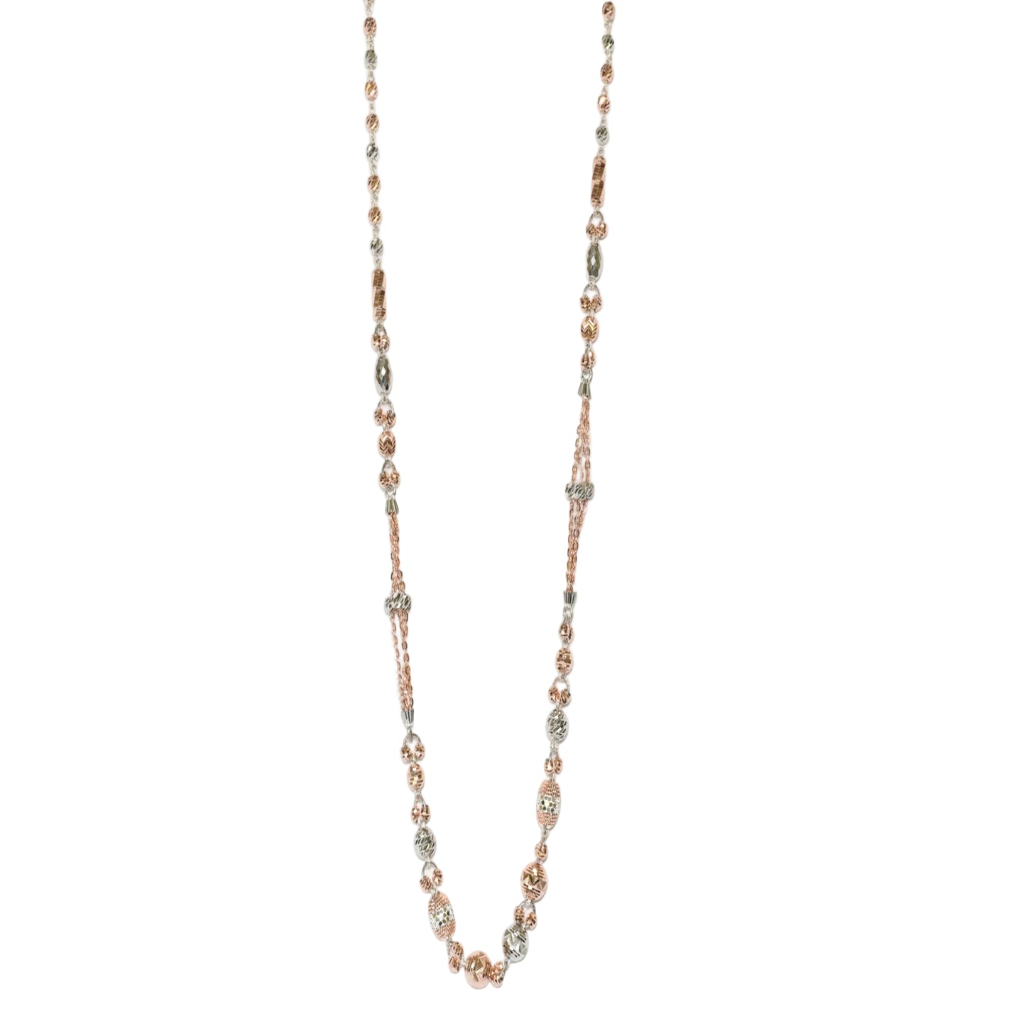 Crystal Cascade Silver Necklace