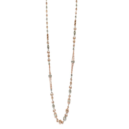 Crystal Cascade Silver Necklace